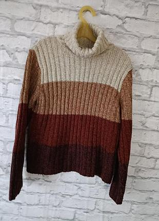 Вязаный свитерик гольф с горлом л-мин