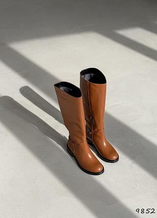 Люксовые кожаные сапоги