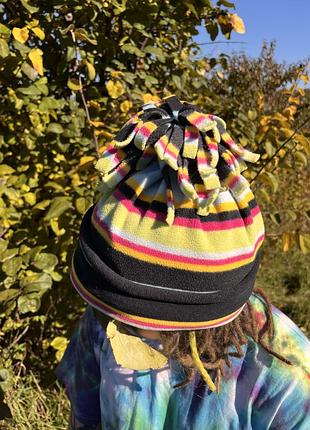 Флісова кольорова шапочка