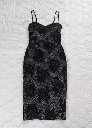 Новое кружевное платье миди на бретельках lipsy london, p. s, вечернее платье