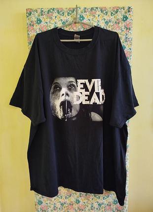 Футболка оверсайз унісекс чорна з принтом 60/62 розмір