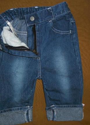 Штанишки укороченные джинсовые 100% хлопок для девочки 12-18 мес,рост 80-86см3 фото