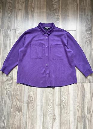 Яскрава сорочка-жакет зі штучної замші (розмір xl)