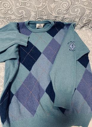 Винтажный свитер clan royal — made in scotland