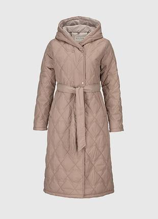 Пальто женское бежевое 48