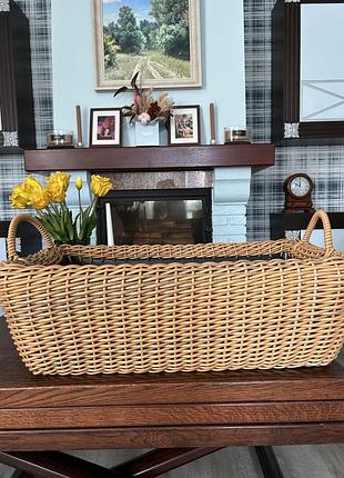 Дровничка з ротангу до каміну,в сауну