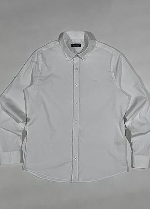 Преміум якісна біла сорочка low-top armani jeans армані оригінал size m l