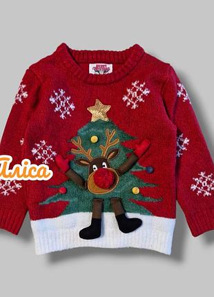 Новорічний різдвяний светр світер з оленем