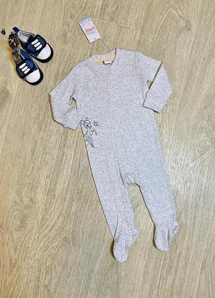 Дитячий трикотажний чоловічок для дівчинки 62 см та 86 см lupilu disney