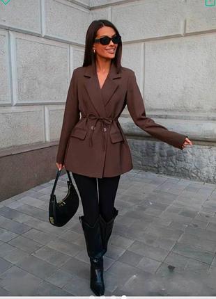 Піджак-пальто, кавовий, кашемір