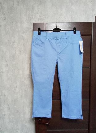 Новые брендовые коттоновые брюки-бриджи 7/8 р.16.