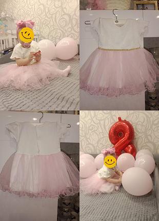 Платье на девочку 9-12 месяцев