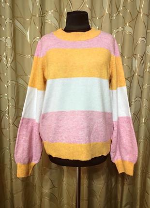 Брендовий акриловий светр джемпер пуловер великого розміру