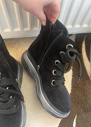 Зимові ботінки, натуральна замша 39 розмір