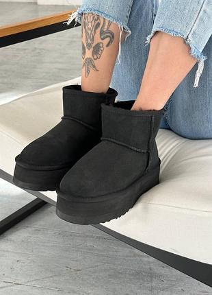 Ugg classic mini black platform