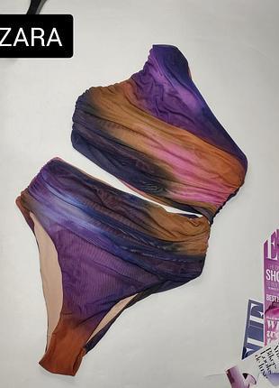 Купальник женский слитный в сеточка с вырезами от бренда zara m