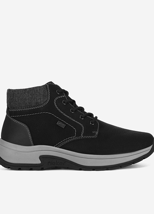 Чоловічі черевики rieker чорного кольору / демісезонні черевики rieker