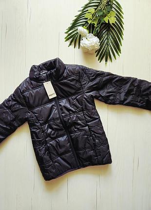 Куртка демісезонна дитяча 134см, 8-9років, німеччина, куртка-стограмовка для дівчинки, водовідштовхуюча куртка, "дутік" дитячий, куртка чорна для дів