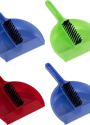 Совок і щітка для прибирання будинку | набір із жорстким ворсом, пластиковий, 29×20×5 см