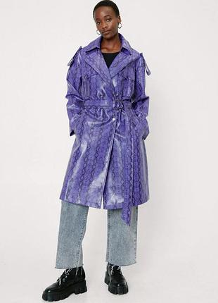 Тренч із еко шкіри nasty gal