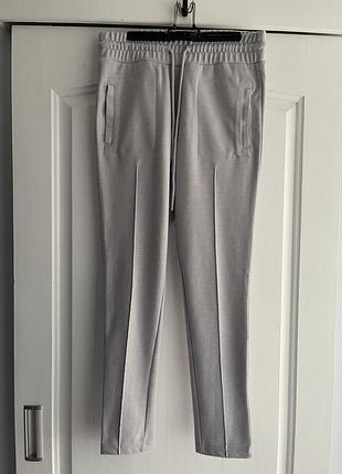 Трикотажные брюки леггинсы светлые легінси світлі
