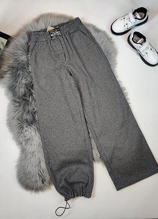 Ьеплые модные брюки палаццо кашемировые