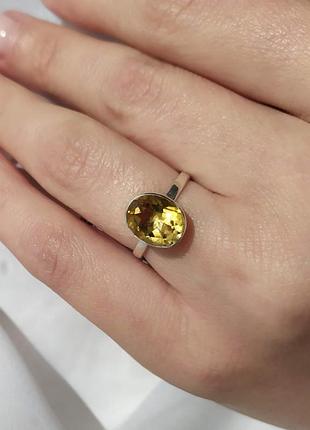Серебряное кольцо с цитрином 2