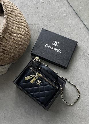 Сумка chanel classic black lambskin