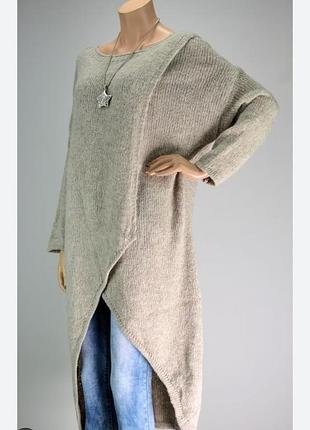 Італія вовна асиметричний светр туніка