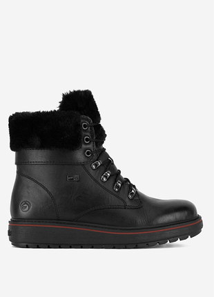 Жіночі черевики remonte чорного кольору / зимові черевики remonte