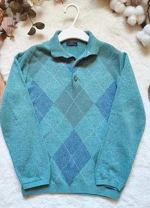 Светр-поло в ромби від  бренду next для хлопчика 6-7 років, зріст 116-122 см