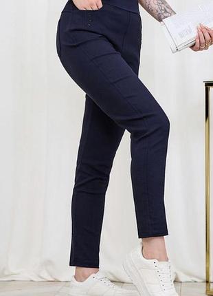 Zara темно синій теплі жіночі штани розмір  м-л