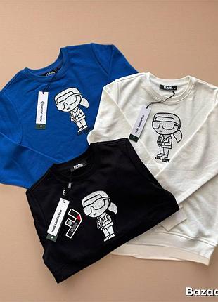 Світшот жіночий від бренду karl lagerfeld у трьох кольорах.