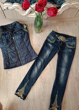 Жилет жилетка джинси штани raw