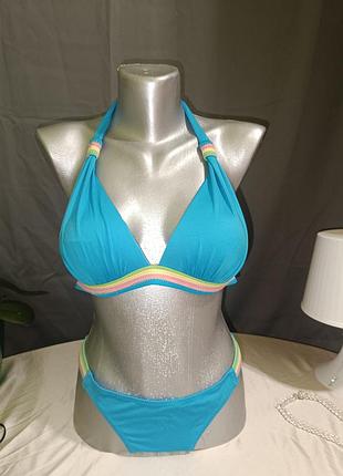 Купальник раздельный, голубой