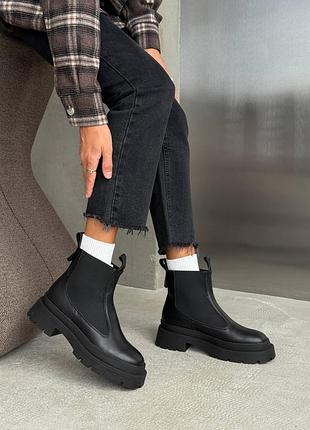 В наявності та під замовлення демісезонні челсі натур шкіра чорні 36-40р