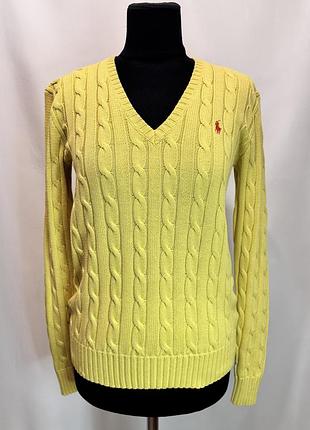 Polo ralph lauren жовтий пуловер в коси