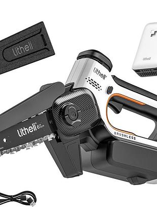 Мини-пила аккумуляторная litheli бесщеточная питание от павербанка + power bank litheli 20000mah 45w 2а