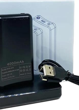 Акумулятори для шкарпеток з підігрівом 4000mah 3.7v 2a usb чорний