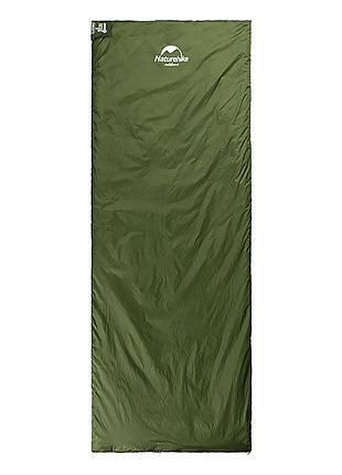 Надлегкий спальний мішок naturehike lw180 nh21msd04 правий (15°c) розмір m (темно-зелений)