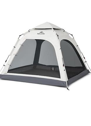 Палатка трехместная автоматическая naturehike ango cnk2550ws010 s серый
