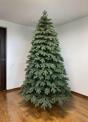Искусственная пушистая елка премиум (высота 3.2 м) литая (зеленая)