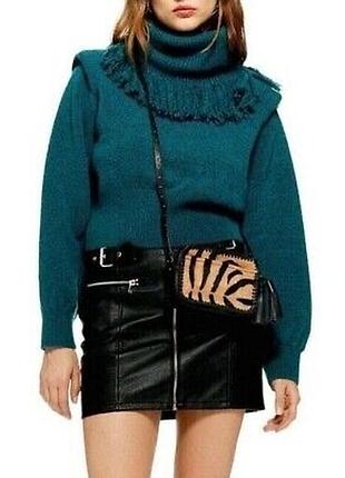 Оригінальний теплий светр з високою горловиною №41/62