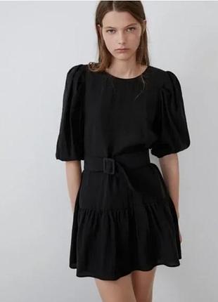 1=2 на все 🔥🔥🔥 платье zara короткая черная, р. m