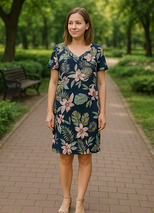 Льняное платье р.10