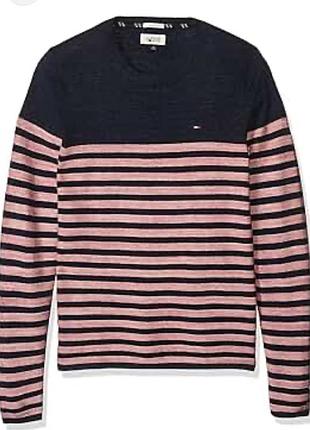 Tommy hilfiger жіночий бавовняний светр у смужку розмір s-m