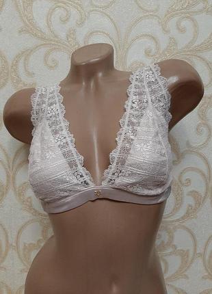 Кружевной бюстгальтер бралетт с мягкой чашкой без косточек victoria's secret