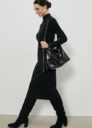 Черная сумка хобо 4
