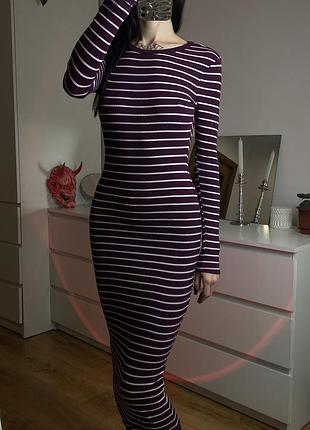 Сукня максі в смужку