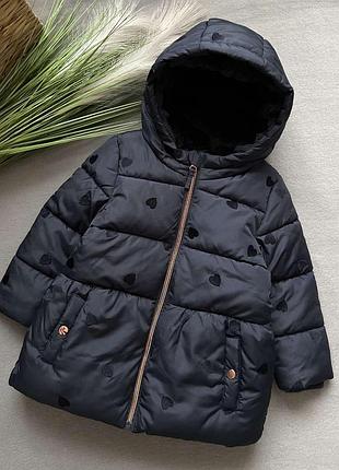 Зимова,тепла стильна курточка для дівчинки george 92 см.,98 мм.✨